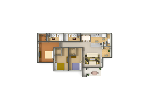 a floor plan of a house
